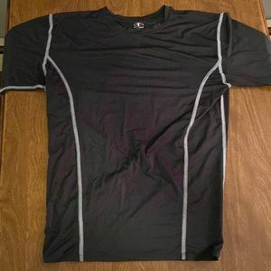 Black short sleeve compression shirt